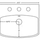 American Imaginations AI-26586 20" White Rectangular Above Counter Modern Bathroom Vessel Sink Set