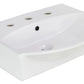 American Imaginations AI-26588 20" White Rectangular Above Counter Modern Bathroom Vessel Sink Set