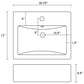 American Imaginations AI-26593 21" White Rectangular Semi-Recessed Modern Bathroom Vessel Sink Set
