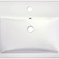 American Imaginations AI-26593 21" White Rectangular Semi-Recessed Modern Bathroom Vessel Sink Set