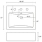 American Imaginations AI-26598 21" White Rectangular Semi-Recessed Modern Bathroom Vessel Sink Set
