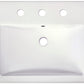 American Imaginations AI-26600 21" White Rectangular Semi-Recessed Modern Bathroom Vessel Sink Set