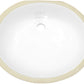 American Imaginations AI-26605 20" White Oval Undermount Transitional Bathroom Undermount Sink Set