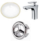 American Imaginations AI-26610 20" White Oval Undermount Transitional Bathroom Undermount Sink Set