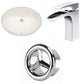 American Imaginations AI-26631 20" Biscuit Oval Undermount Transitional Bathroom Undermount Sink Set