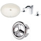 American Imaginations AI-26632 20" Biscuit Oval Undermount Transitional Bathroom Undermount Sink Set