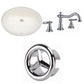 American Imaginations AI-26635 20" Biscuit Oval Undermount Transitional Bathroom Undermount Sink Set