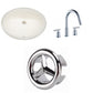 American Imaginations AI-26636 20" Biscuit Oval Undermount Transitional Bathroom Undermount Sink Set