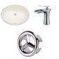 American Imaginations AI-26637 20" Biscuit Oval Undermount Transitional Bathroom Undermount Sink Set