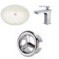 American Imaginations AI-26639 20" Biscuit Oval Undermount Transitional Bathroom Undermount Sink Set