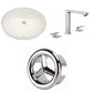 American Imaginations AI-26642 20" Biscuit Oval Undermount Transitional Bathroom Undermount Sink Set