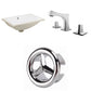 American Imaginations AI-26644 21" White Rectangular Undermount Transitional Bathroom Undermount Sink Set