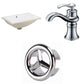 American Imaginations AI-26645 21" White Rectangular Undermount Transitional Bathroom Undermount Sink Set