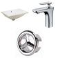 American Imaginations AI-26650 21" White Rectangular Undermount Transitional Bathroom Undermount Sink Set