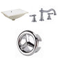 American Imaginations AI-26655 21" White Rectangular Undermount Transitional Bathroom Undermount Sink Set