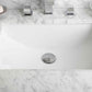 American Imaginations AI-26656 21" White Rectangular Undermount Transitional Bathroom Undermount Sink Set