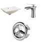 American Imaginations AI-26657 21" White Rectangular Undermount Transitional Bathroom Undermount Sink Set