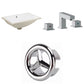 American Imaginations AI-26661 21" White Rectangular Undermount Transitional Bathroom Undermount Sink Set