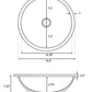 American Imaginations AI-26665 17" White Round Undermount Transitional Bathroom Undermount Sink Set