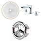 American Imaginations AI-26669 17" White Round Undermount Transitional Bathroom Undermount Sink Set