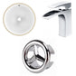 American Imaginations AI-26671 17" White Round Undermount Transitional Bathroom Undermount Sink Set