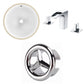 American Imaginations AI-26672 17" White Round Undermount Transitional Bathroom Undermount Sink Set