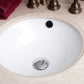 American Imaginations AI-26677 17" White Round Undermount Transitional Bathroom Undermount Sink Set