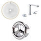 American Imaginations AI-26682 17" White Round Undermount Transitional Bathroom Undermount Sink Set