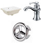 American Imaginations AI-26685 18" White Rectangular Undermount Transitional Bathroom Undermount Sink Set
