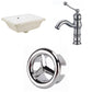 American Imaginations AI-26693 18" White Rectangular Undermount Transitional Bathroom Undermount Sink Set