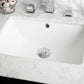 American Imaginations AI-26696 18" White Rectangular Undermount Transitional Bathroom Undermount Sink Set