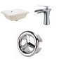 American Imaginations AI-26697 18" White Rectangular Undermount Transitional Bathroom Undermount Sink Set