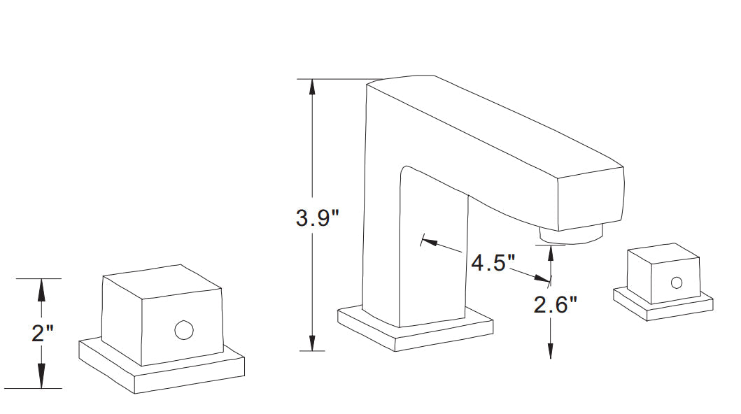 American Imaginations AI-26701 18" White Rectangular Undermount Transitional Bathroom Undermount Sink Set