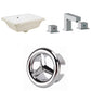 American Imaginations AI-26701 18" White Rectangular Undermount Transitional Bathroom Undermount Sink Set