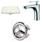 American Imaginations AI-26708 21" Biscuit Rectangular Undermount Transitional Bathroom Undermount Sink Set