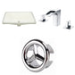 American Imaginations AI-26712 21" Biscuit Rectangular Undermount Transitional Bathroom Undermount Sink Set