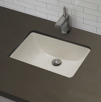American Imaginations AI-26715 21" Biscuit Rectangular Undermount Transitional Bathroom Undermount Sink Set
