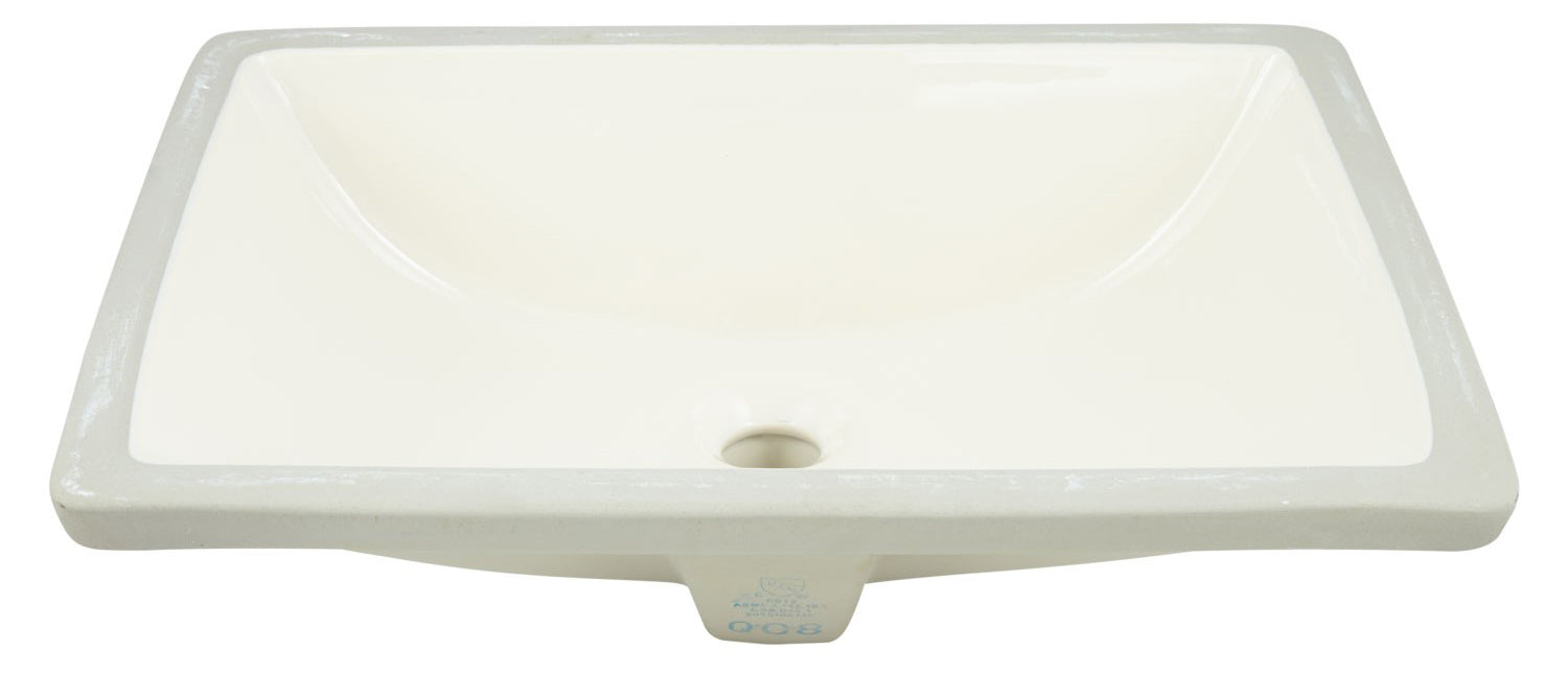 American Imaginations AI-26717 21" Biscuit Rectangular Undermount Transitional Bathroom Undermount Sink Set