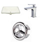 American Imaginations AI-26719 21" Biscuit Rectangular Undermount Transitional Bathroom Undermount Sink Set