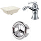 American Imaginations AI-26725 18" Biscuit Rectangular Undermount Transitional Bathroom Undermount Sink Set