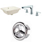 American Imaginations AI-26729 18" Biscuit Rectangular Undermount Transitional Bathroom Undermount Sink Set