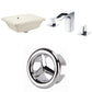American Imaginations AI-26732 18" Biscuit Rectangular Undermount Transitional Bathroom Undermount Sink Set