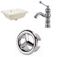 American Imaginations AI-26733 18" Biscuit Rectangular Undermount Transitional Bathroom Undermount Sink Set