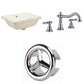 American Imaginations AI-26735 18" Biscuit Rectangular Undermount Transitional Bathroom Undermount Sink Set