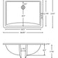 American Imaginations AI-26737 18" Biscuit Rectangular Undermount Transitional Bathroom Undermount Sink Set