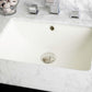 American Imaginations AI-26737 18" Biscuit Rectangular Undermount Transitional Bathroom Undermount Sink Set