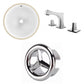 American Imaginations AI-26744 15" White Round Undermount Transitional Bathroom Undermount Sink Set