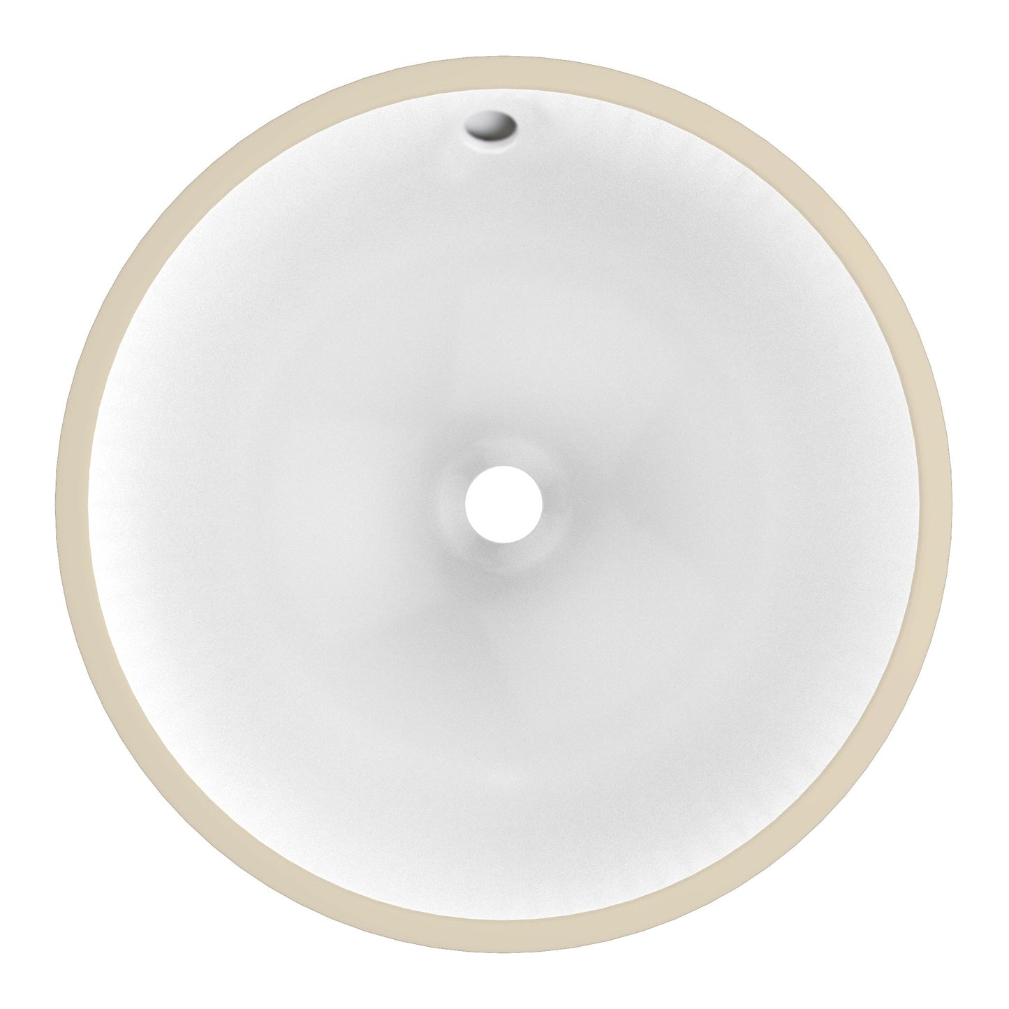 American Imaginations AI-26748 15" White Round Undermount Transitional Bathroom Undermount Sink Set