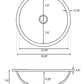 American Imaginations AI-26749 15" White Round Undermount Transitional Bathroom Undermount Sink Set
