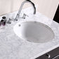American Imaginations AI-26755 15" White Round Undermount Transitional Bathroom Undermount Sink Set